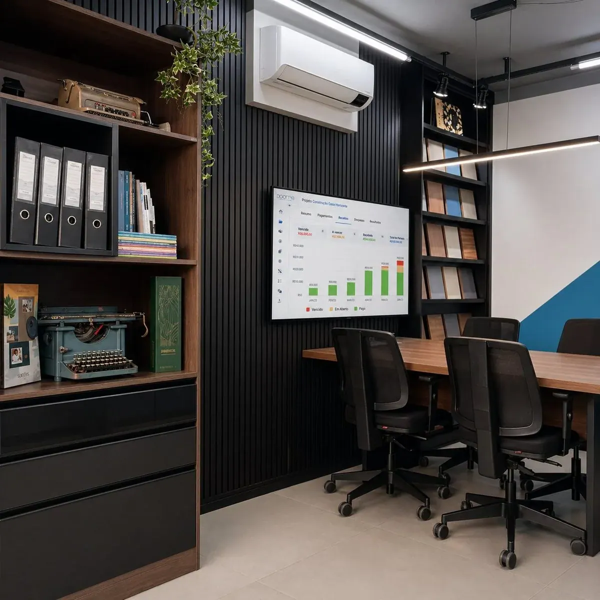 Sala de reunião do estúdio Doome